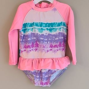 Pastel multicolored one piece swimsuit